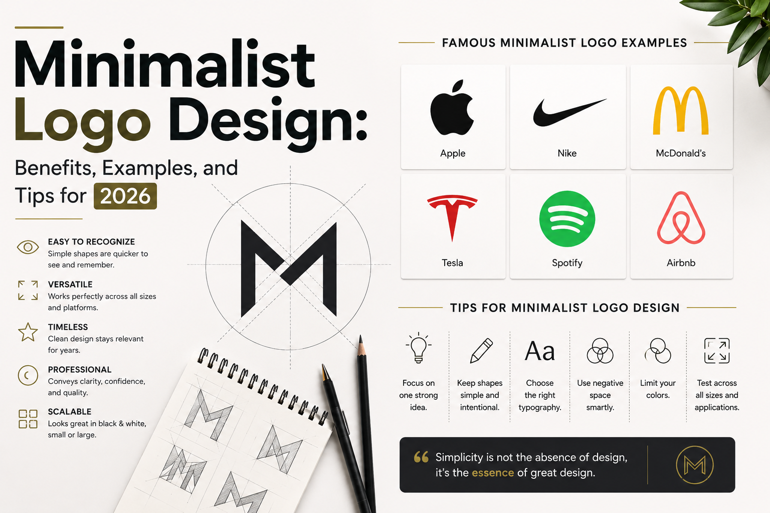 Minimalist Logo Design: Benefits, Examples, and Tips for 2026